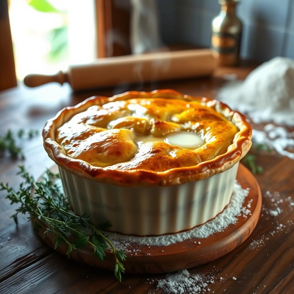 Baking chicken pot pie