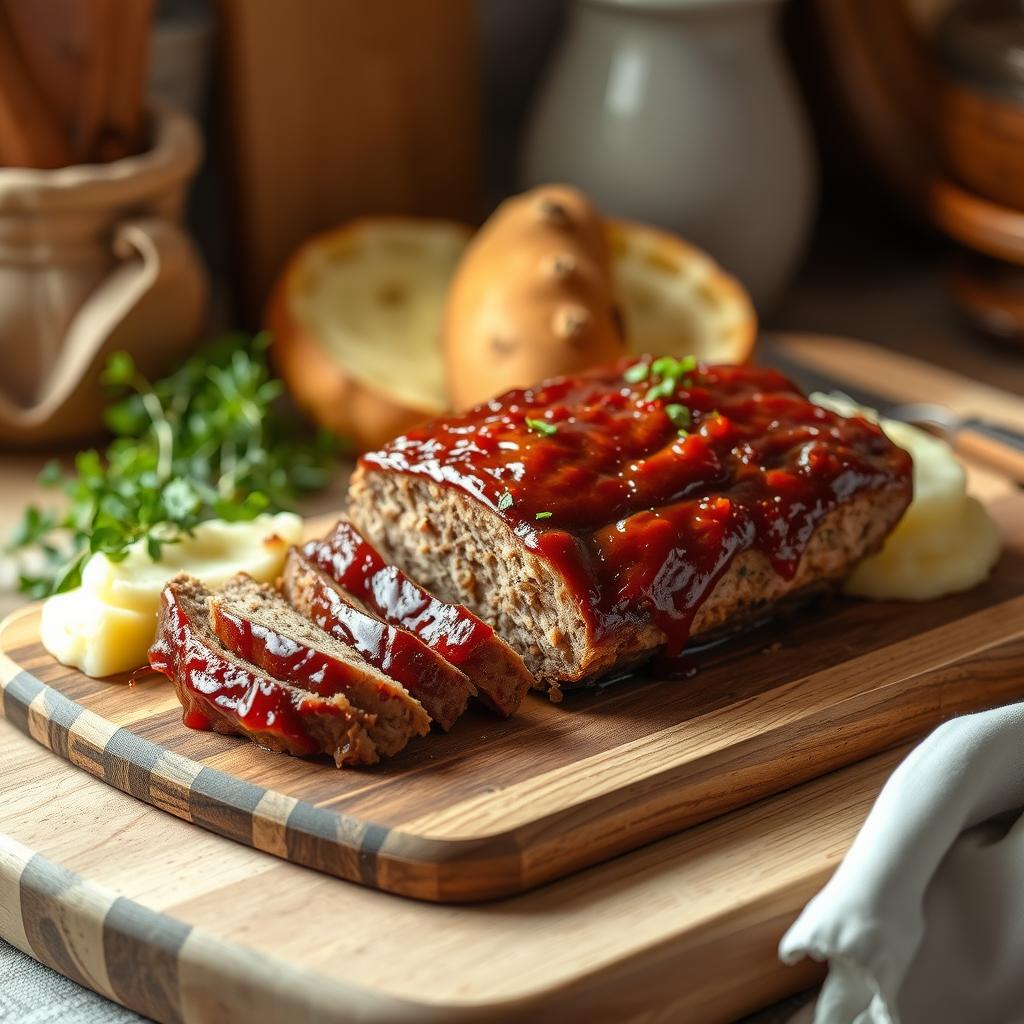 Classic Meatloaf with Mashed Potatoes