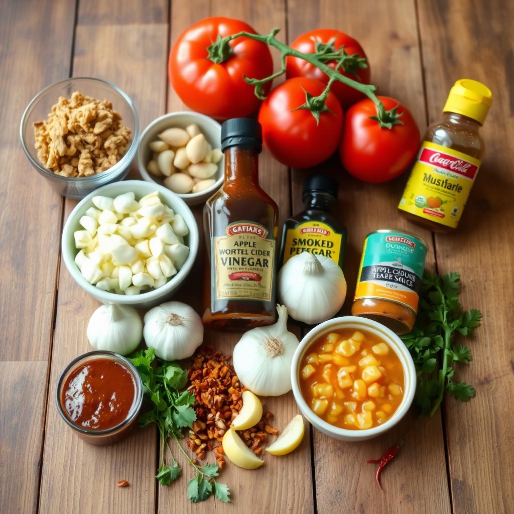 Homemade BBQ sauce ingredients