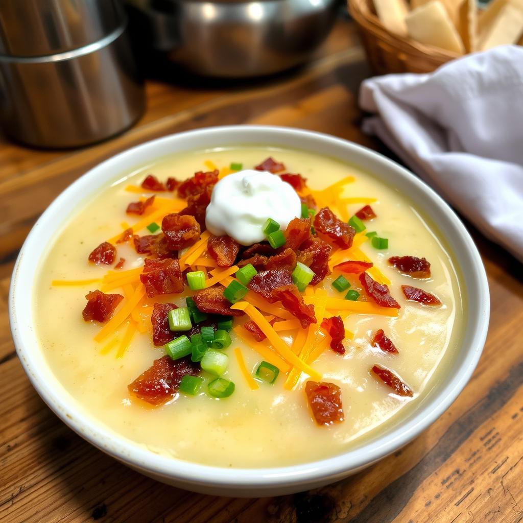 Loaded Baked Potato Soup Toppings