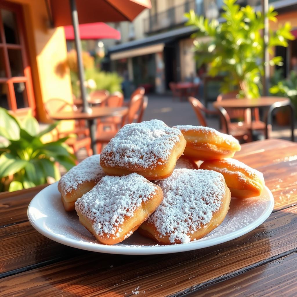 New Orleans Beignets with Powdered Sugar