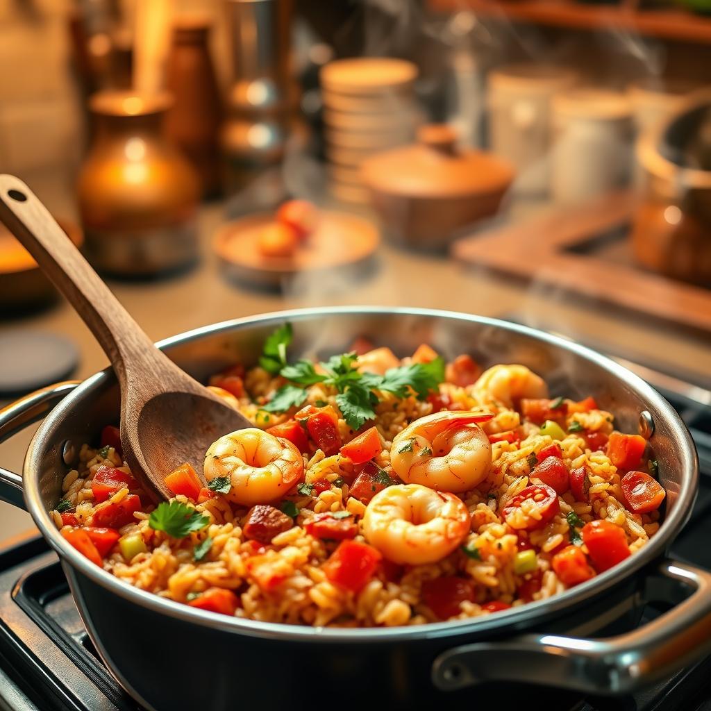 jambalaya cooking