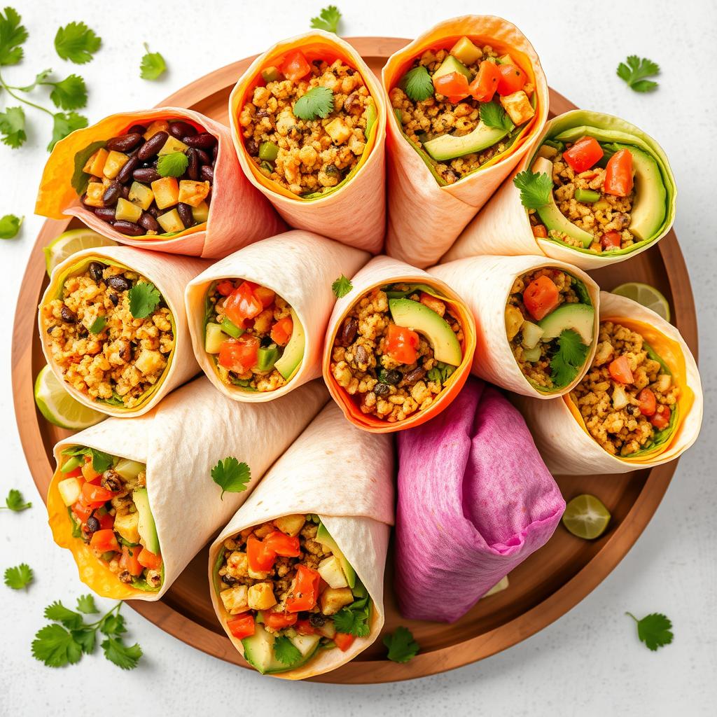 vegan burrito variations